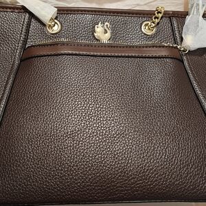 Gloria Vanderbilt Brown Leather Handbag. Brand New.